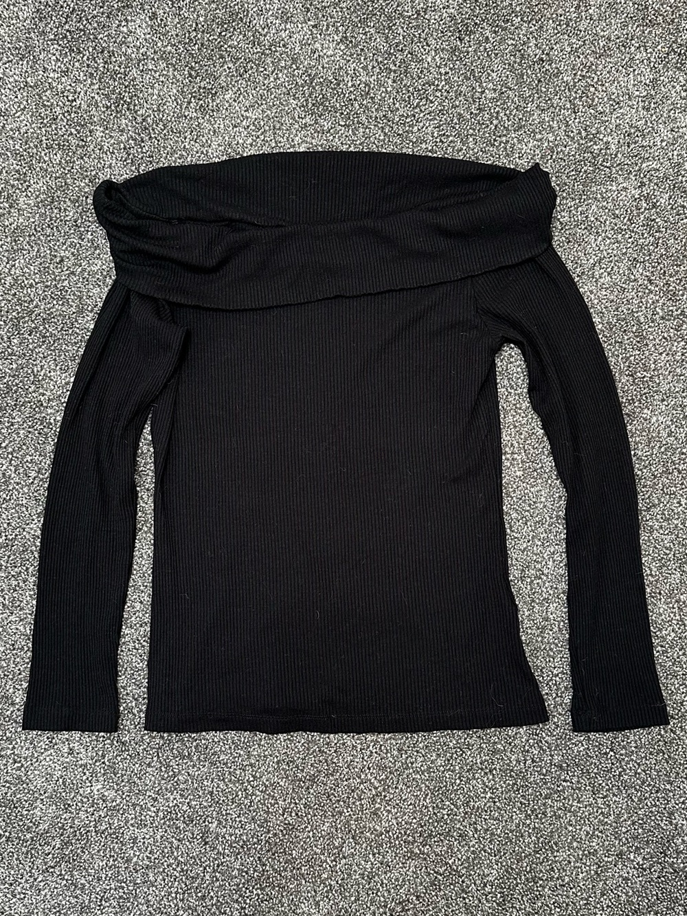 BA&SH Bardot Top Black Off the Shoulder Shirt